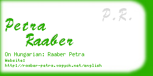 petra raaber business card